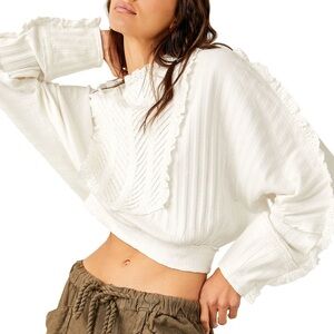 Free People Women’s More Romance Top color Ivory size XL